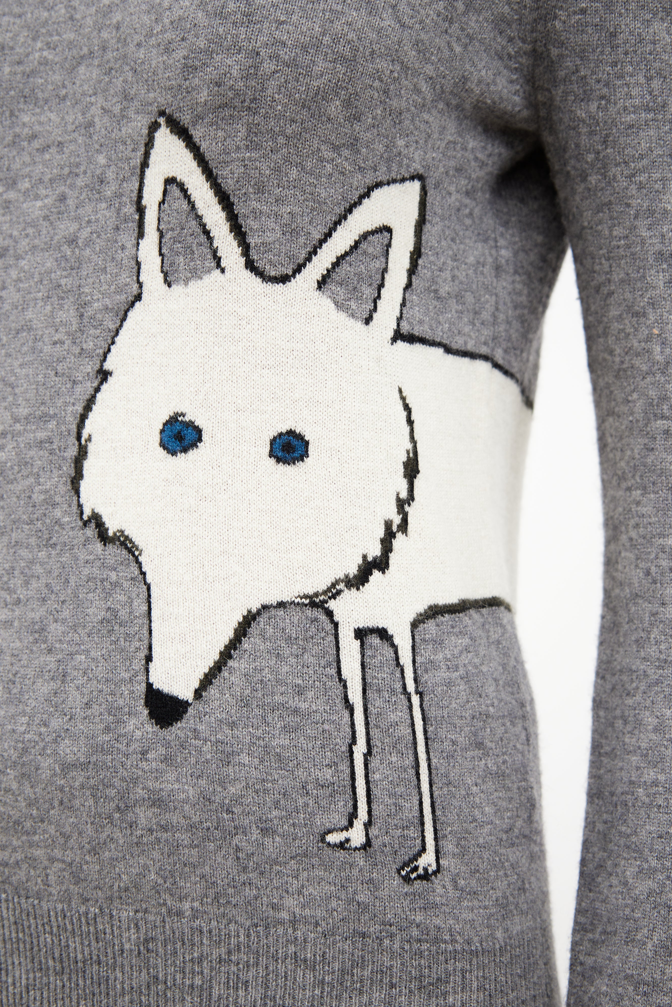 Burberry Grey Wool & Cashmere Knit Sweater