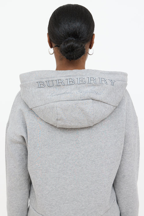 Burberry Embroidered Logo Hoodie