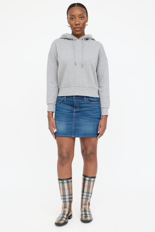 Burberry Embroidered Logo Hoodie