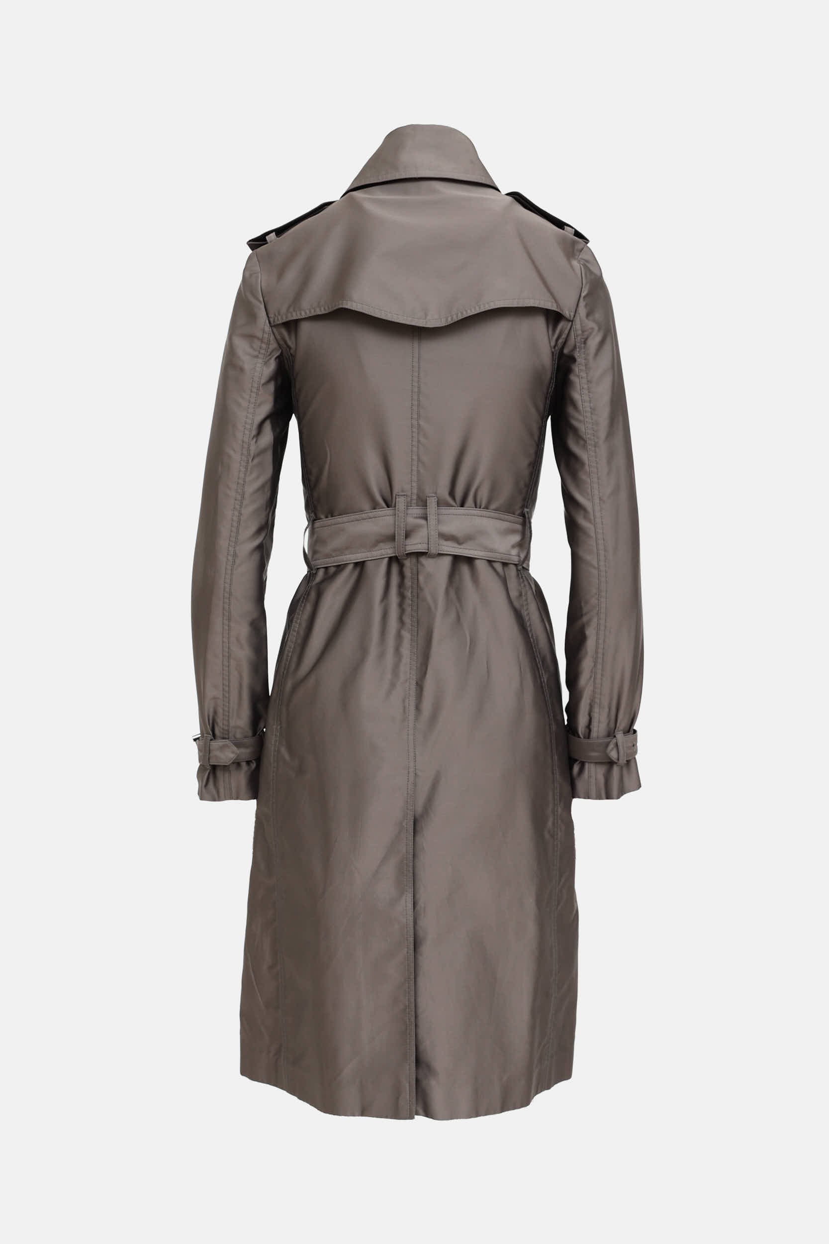 Burberry Silk Double Breasted Trench Coat