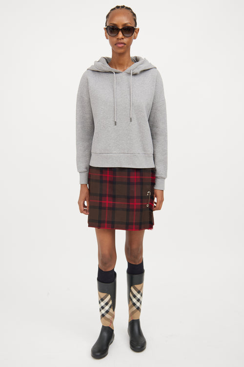 Burberry Light Grey Logo Hoodie