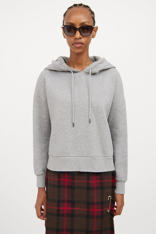 Burberry Light Grey Logo Hoodie