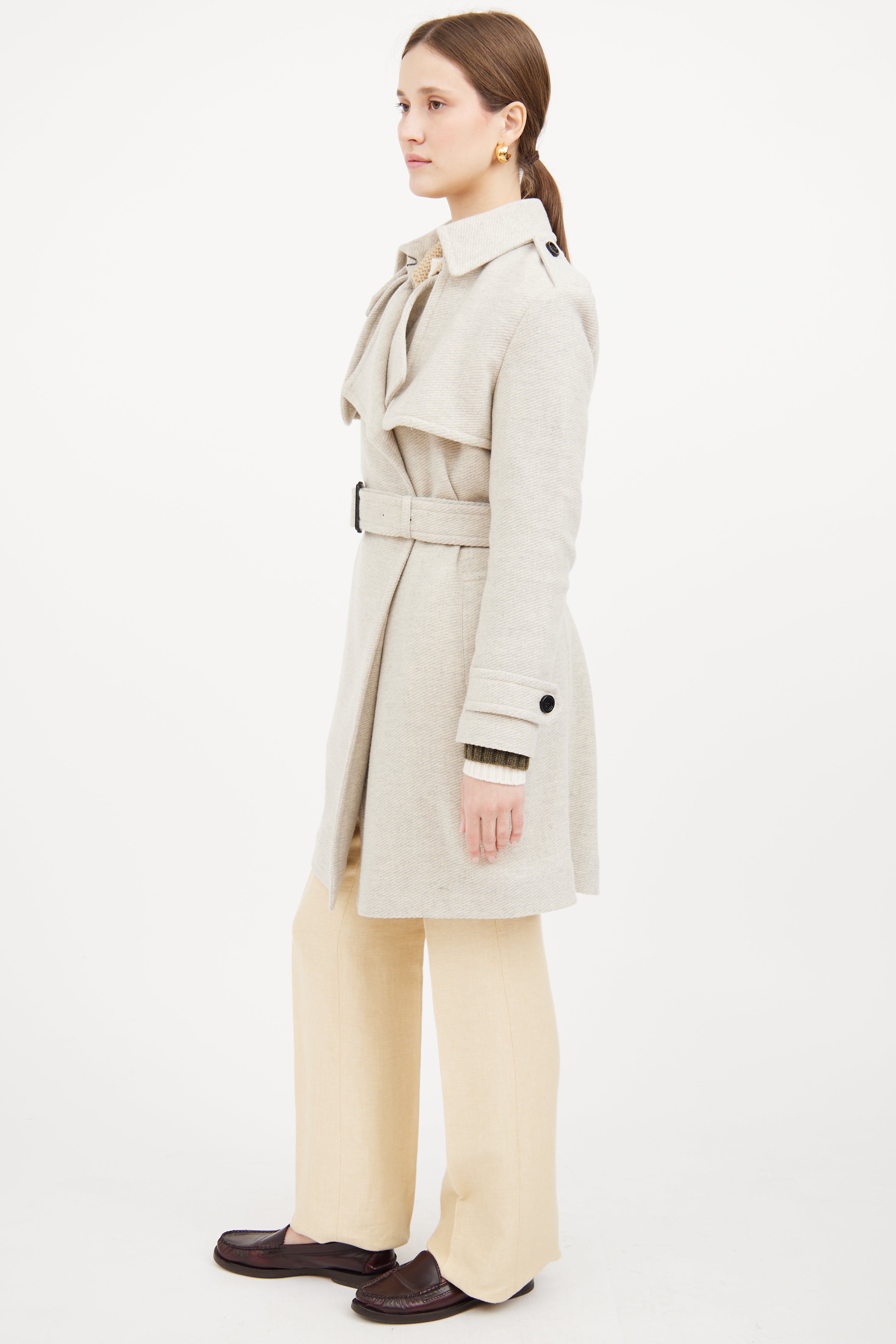 Cashmere Long Sleeve Coat