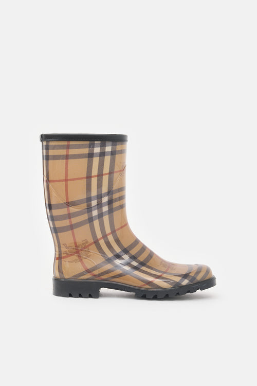 Burberry Haymarket Check Rain Boot