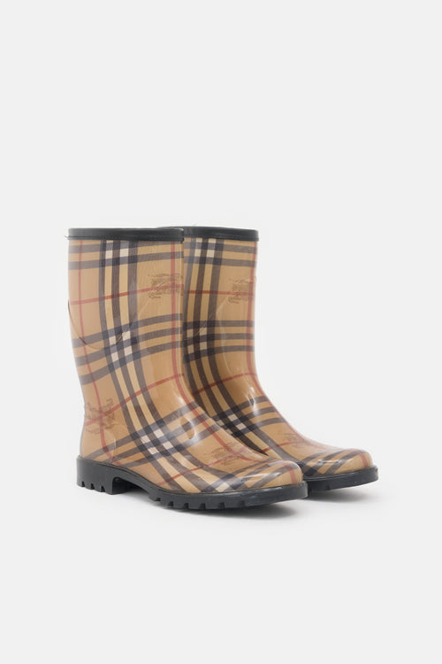 Burberry Haymarket Check Rain Boot