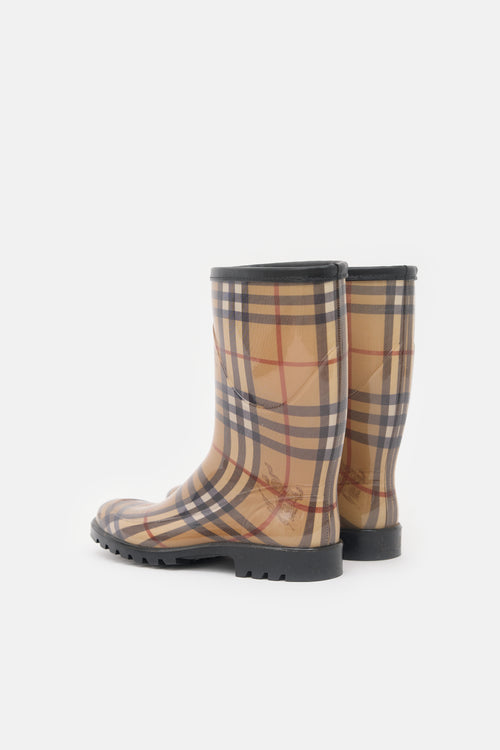 Burberry Haymarket Check Rain Boot