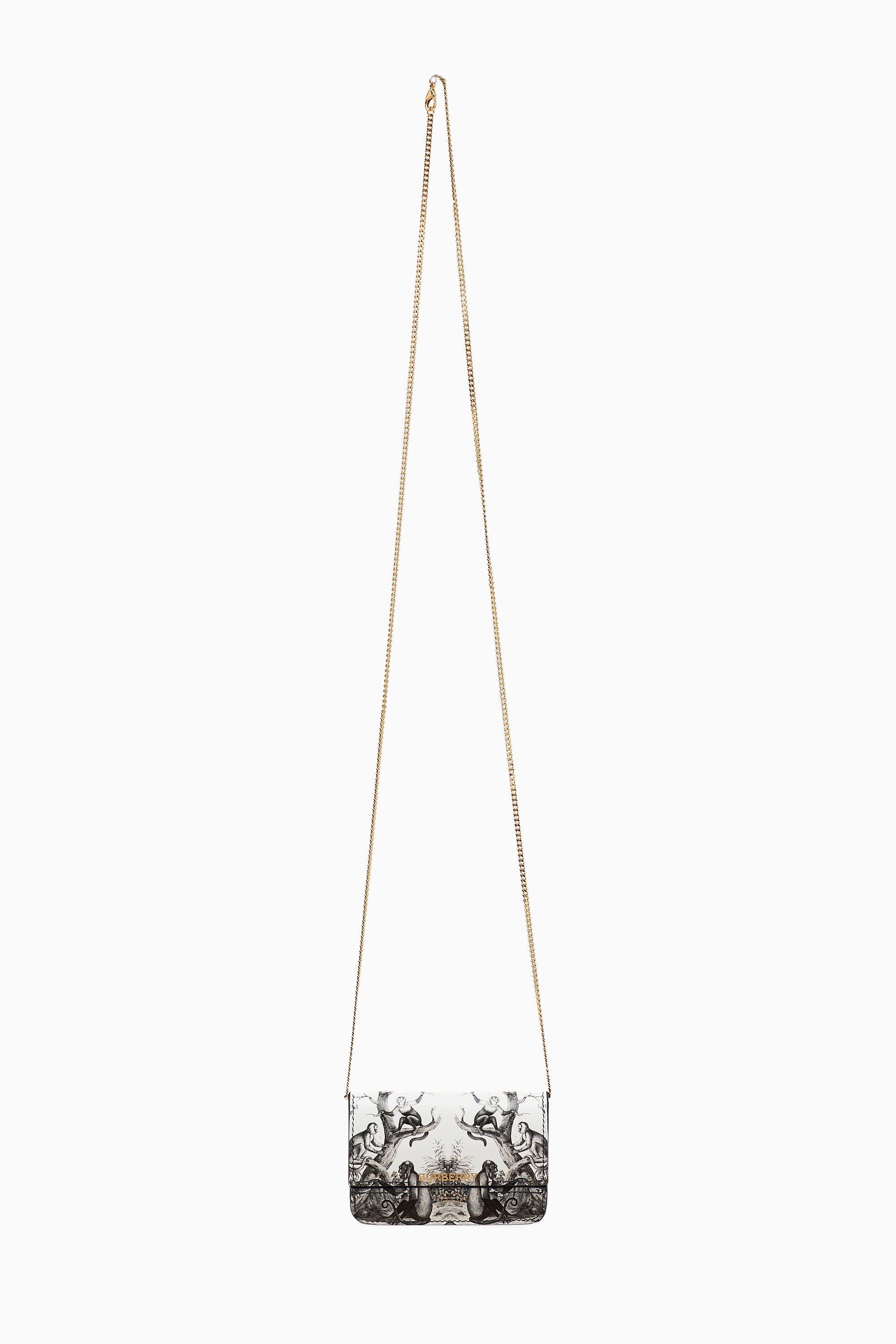 Burberry Leather Card Holder On Chain