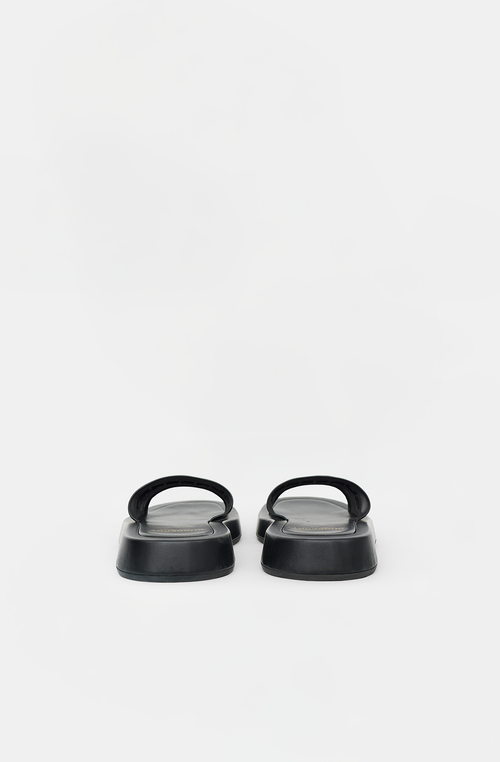 Burberry Leather & Mesh Buckingham Slide