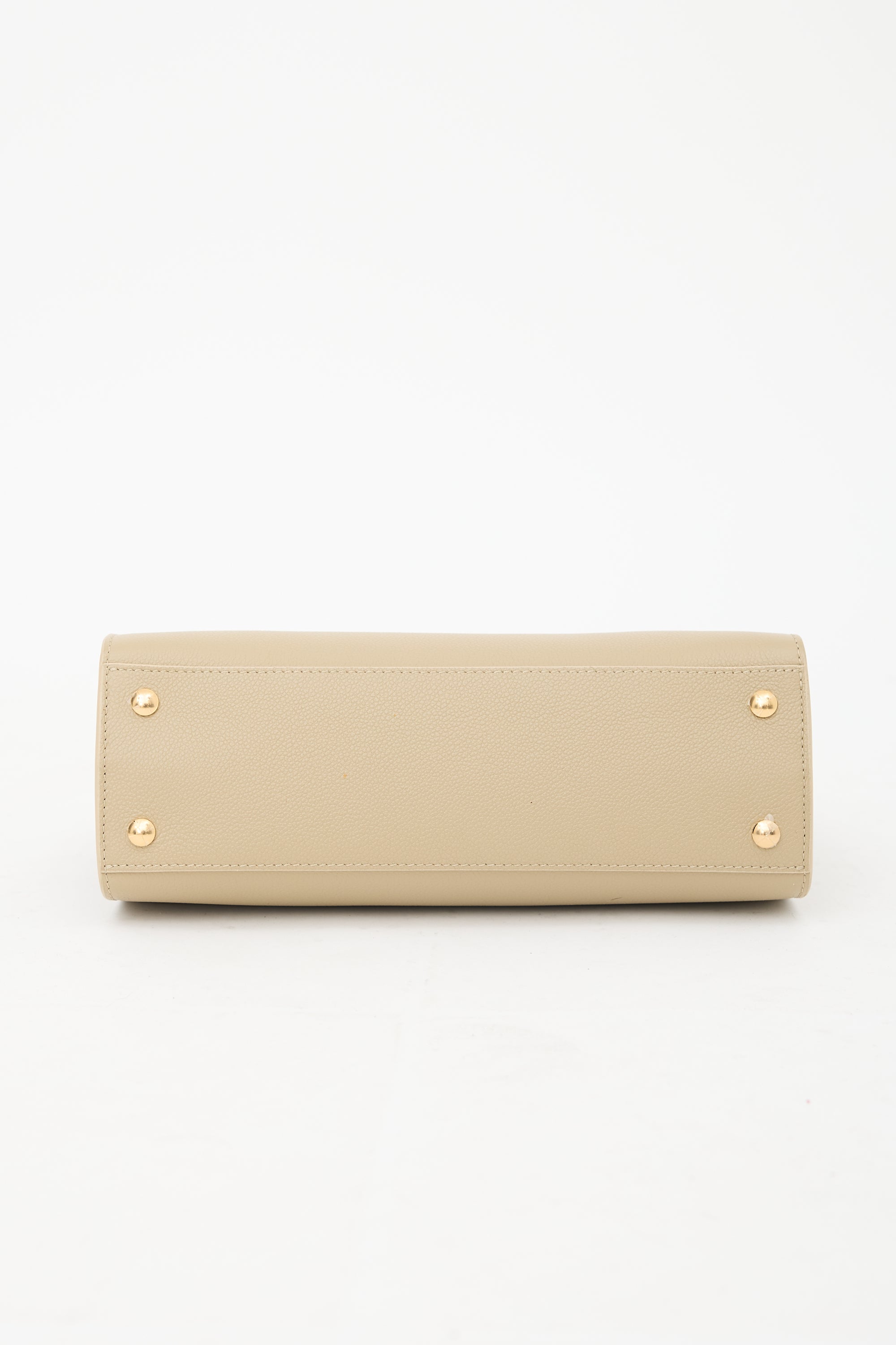 Burberry Leather Small Title Tote Bag