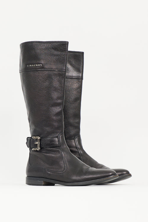 Burberry Leather Logo Boot