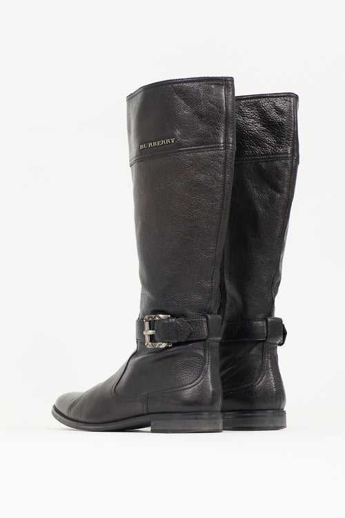 Burberry Leather Logo Boot