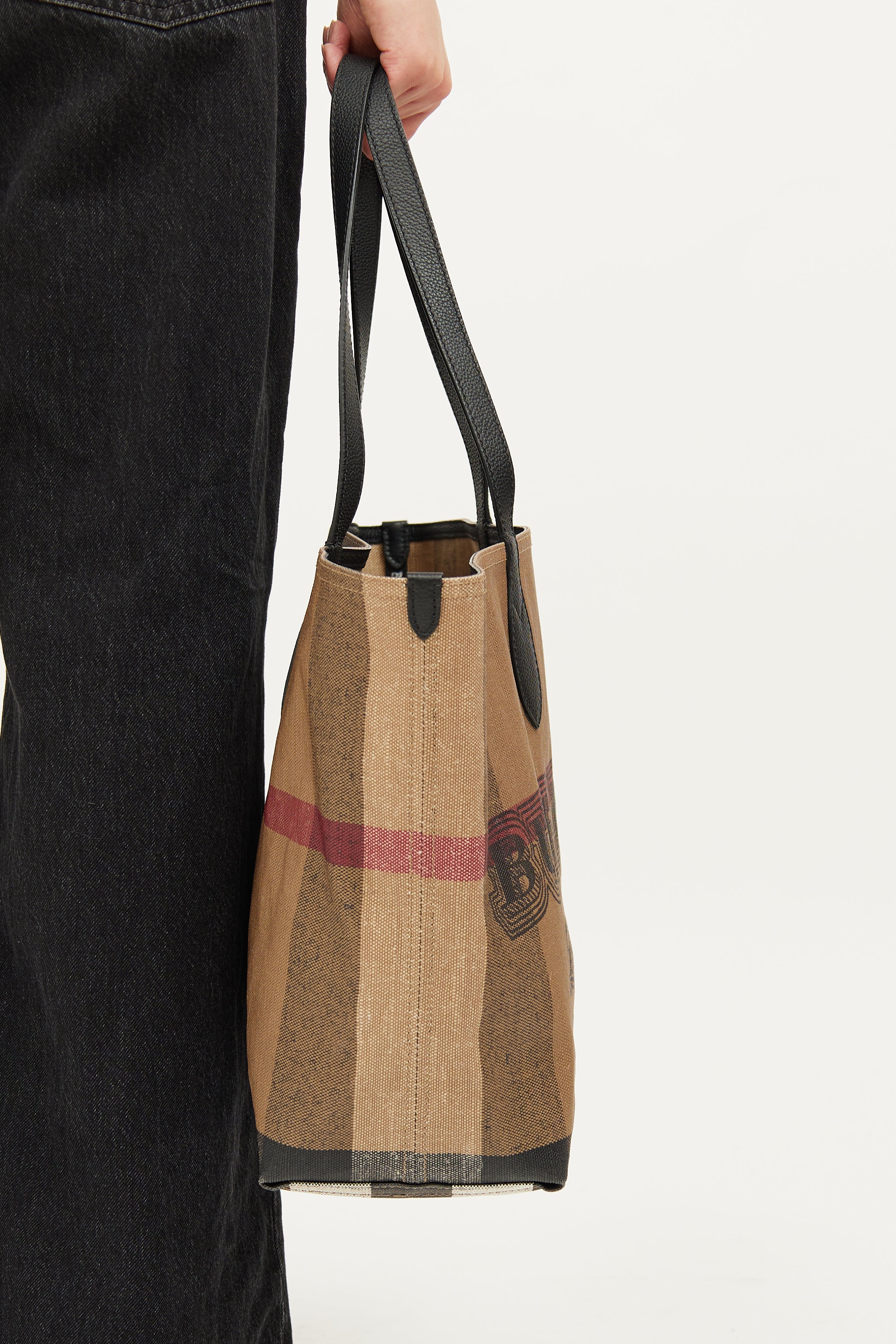 Burberry Mega Check Doodle Tote Bag