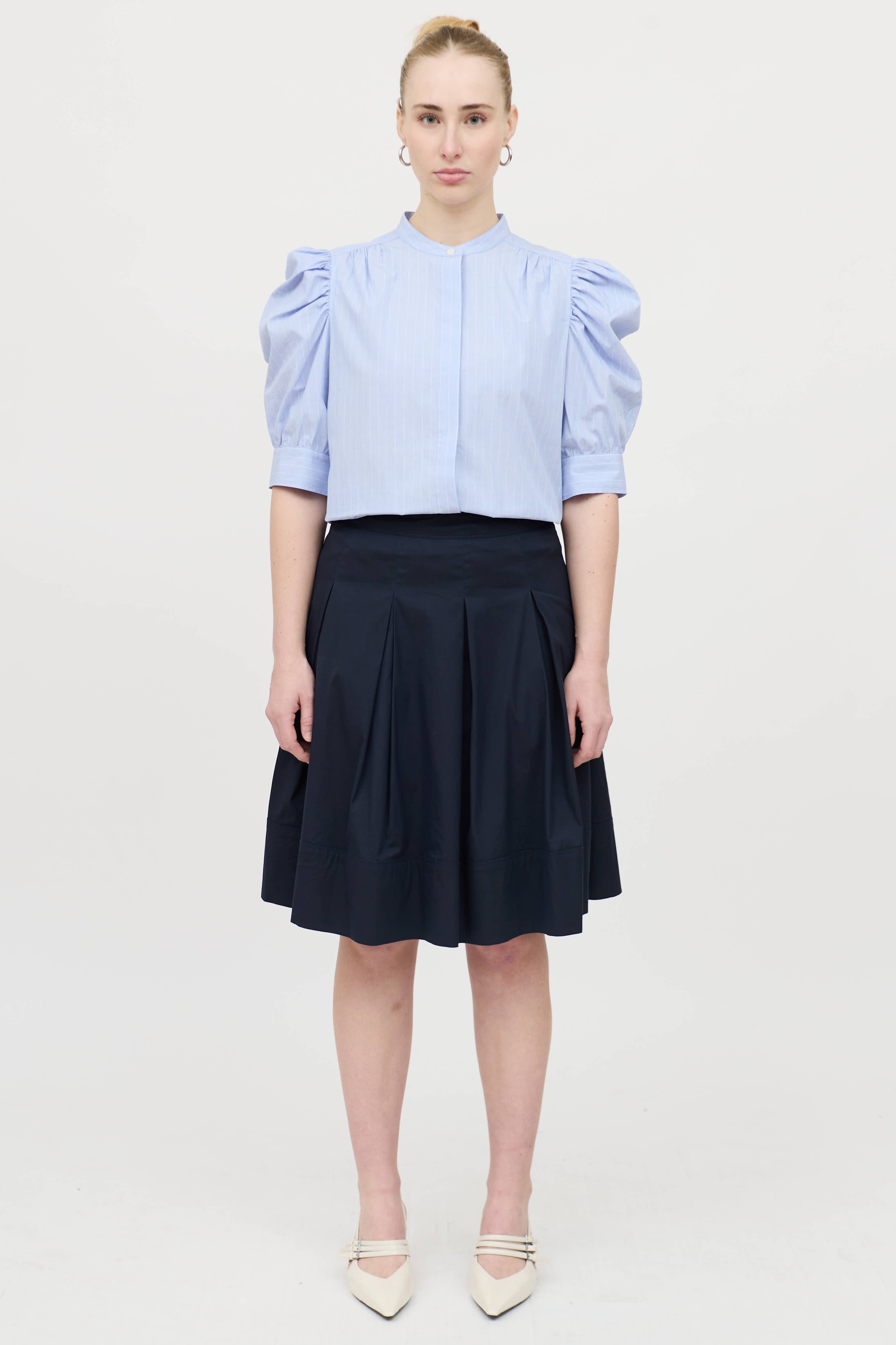 Burberry Cotton Pleated Skirt