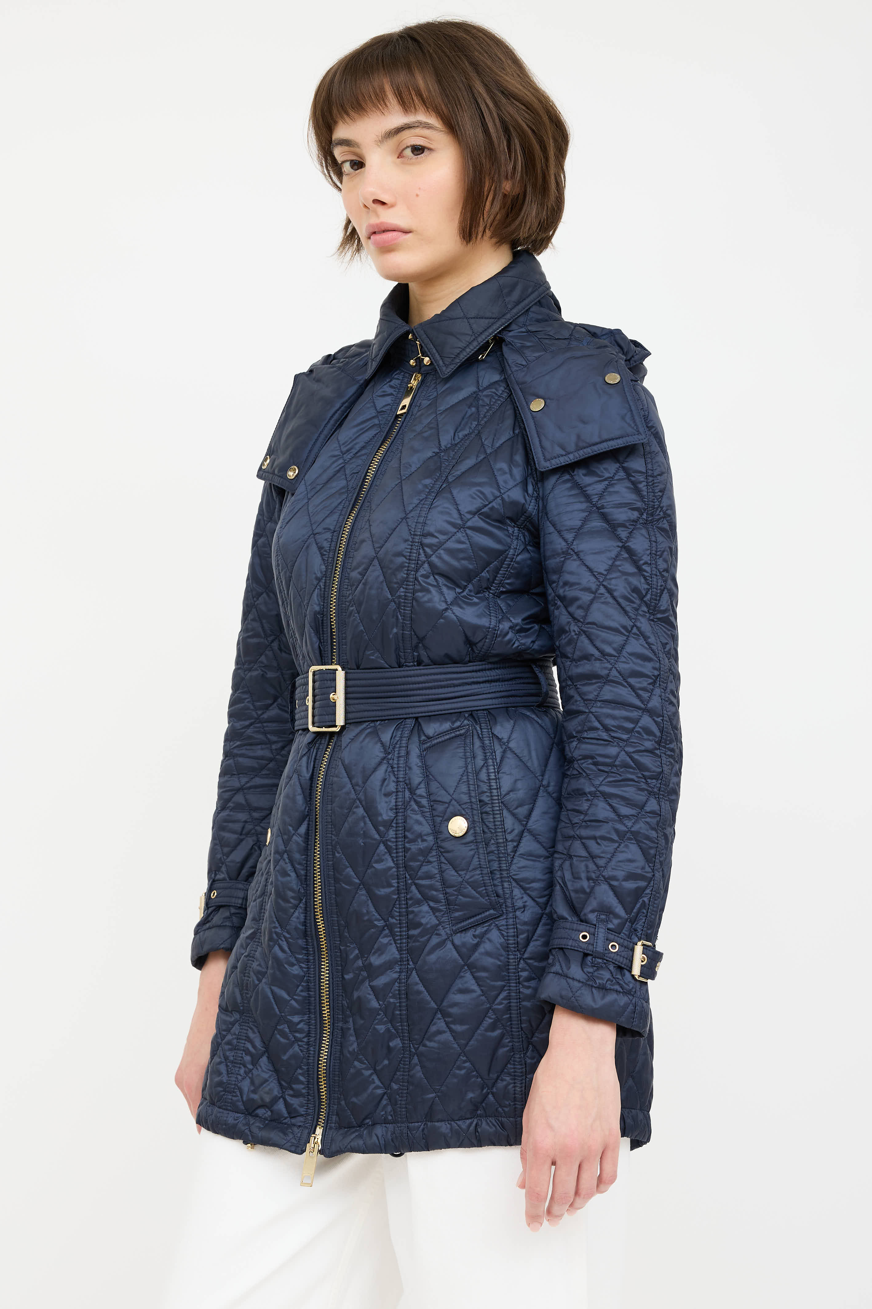 Burberry Quilted Hooded Jacket