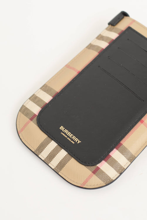 Burberry Nova Check Anne Phone Holder