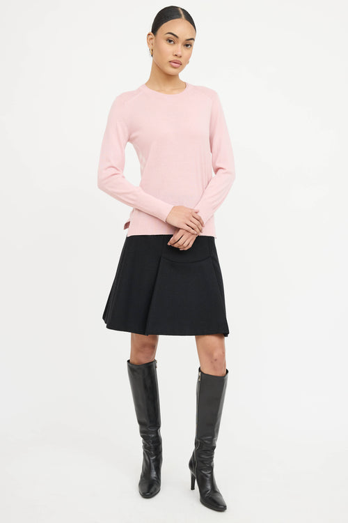 Burberry Wool Check Panel Sweater