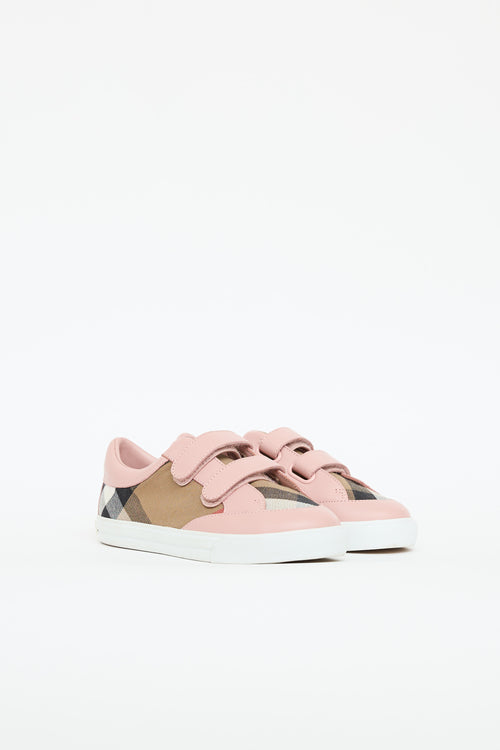 Burberry Kids Nova Check Velcro Sneaker