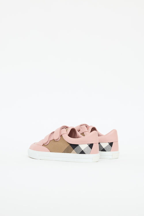 Burberry Kids Nova Check Velcro Sneaker