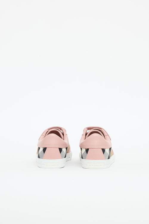 Burberry Kids Nova Check Velcro Sneaker