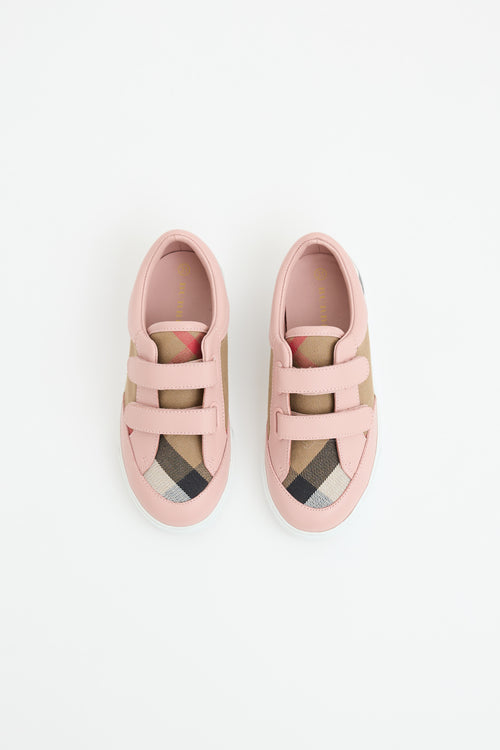 Burberry Kids Nova Check Velcro Sneaker