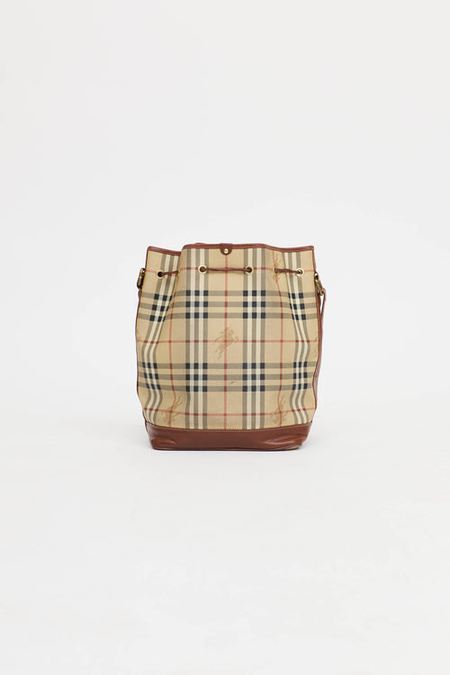 Burberry Haymarket Bucket Bag