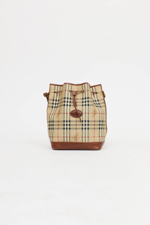 Burberry Haymarket Bucket Bag