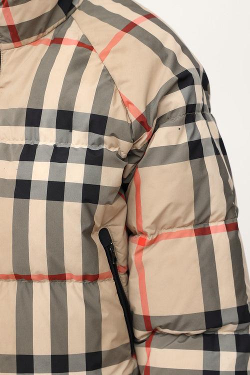 Burberry Check Puffer Jacket