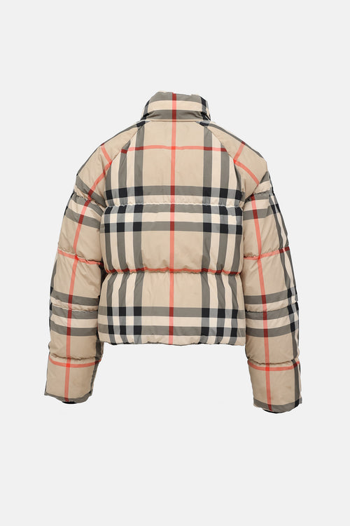 Burberry Check Puffer Jacket