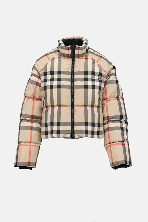 Burberry Check Puffer Jacket