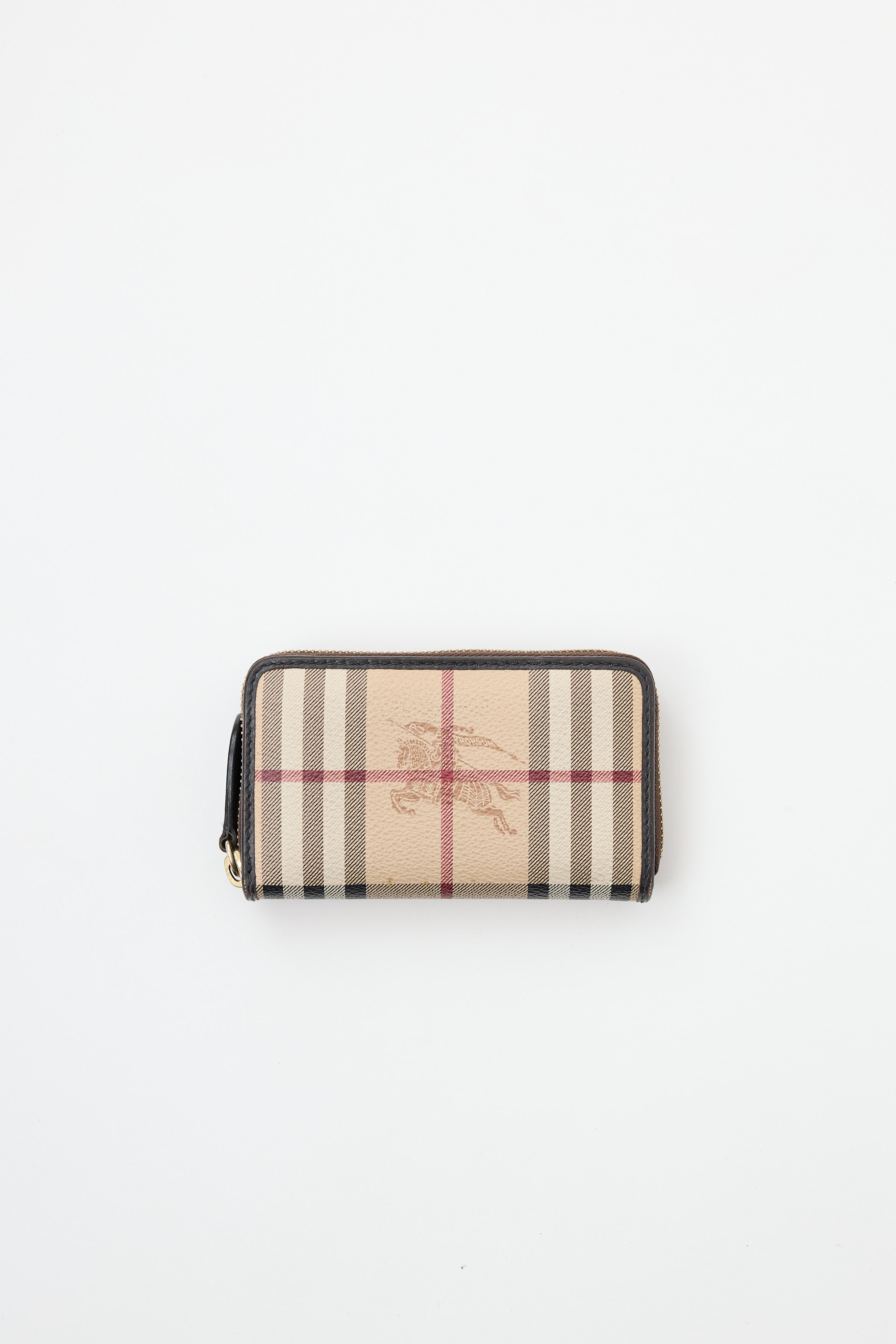 Burberry Haymarket Check Zip Wallet