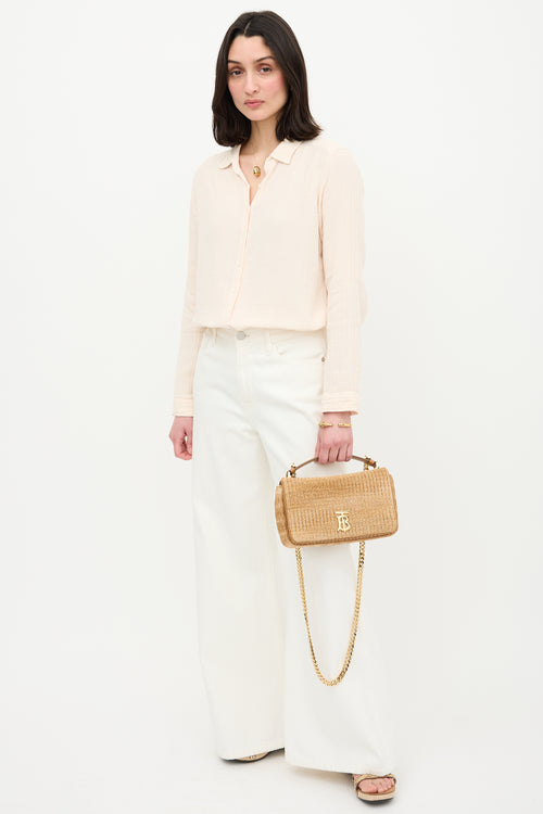 Burberry Raffia Lola Shoulder Bag