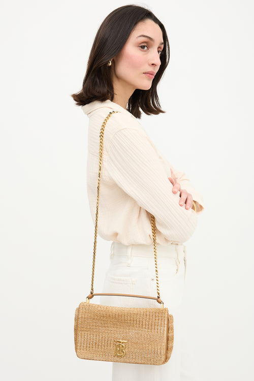 Burberry Raffia Lola Shoulder Bag