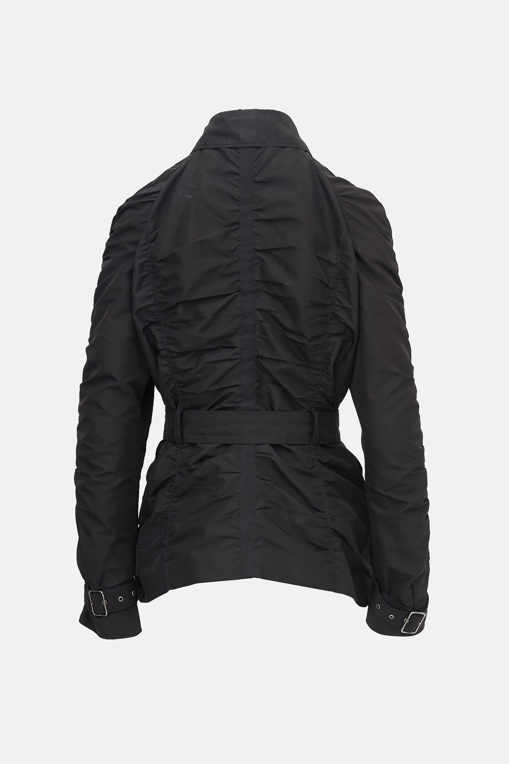 Burberry Ruched Belted Jacket
