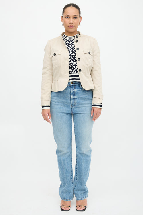Burberry Ruffled Cropped Jacket