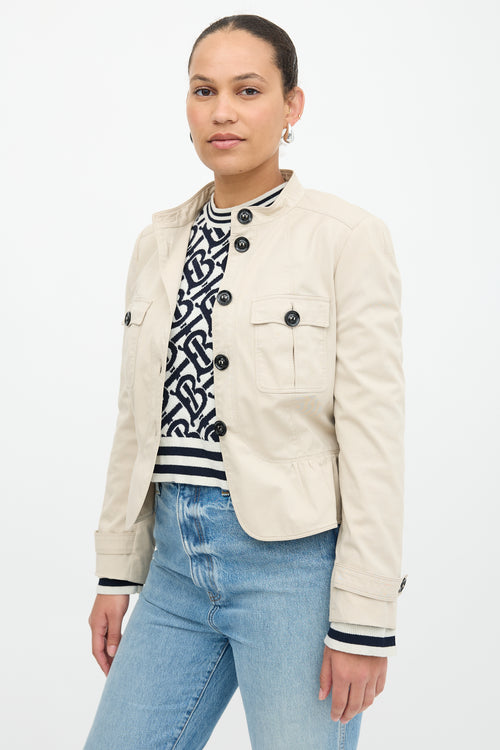 Burberry Ruffled Cropped Jacket
