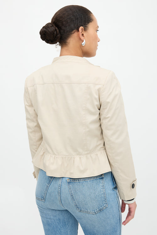 Burberry Ruffled Cropped Jacket