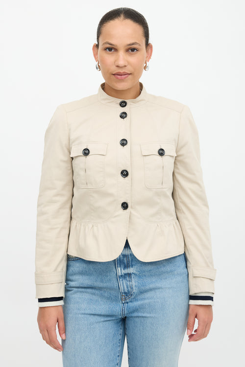 Burberry Ruffled Cropped Jacket