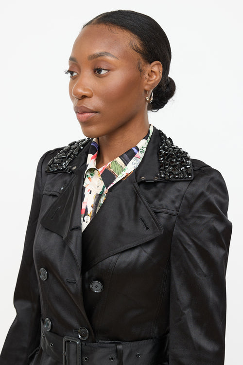 Burberry Satin Jewel Trench Coat