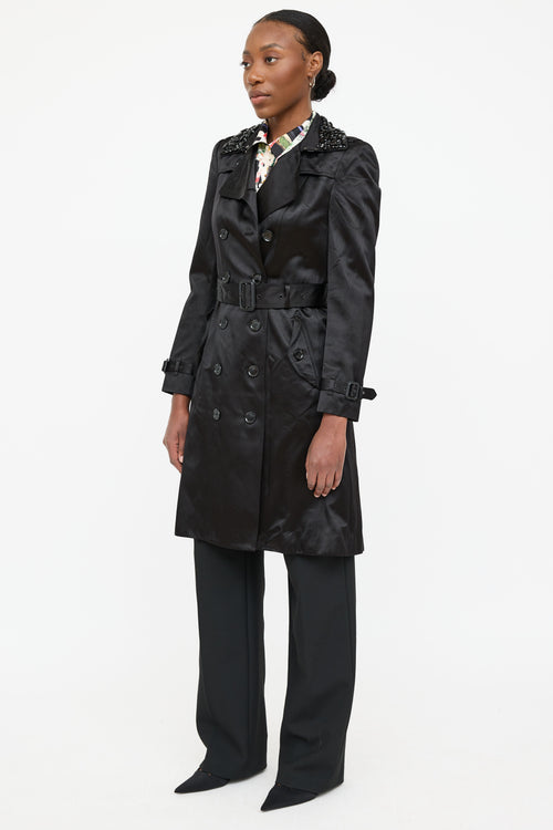 Burberry Satin Jewel Trench Coat