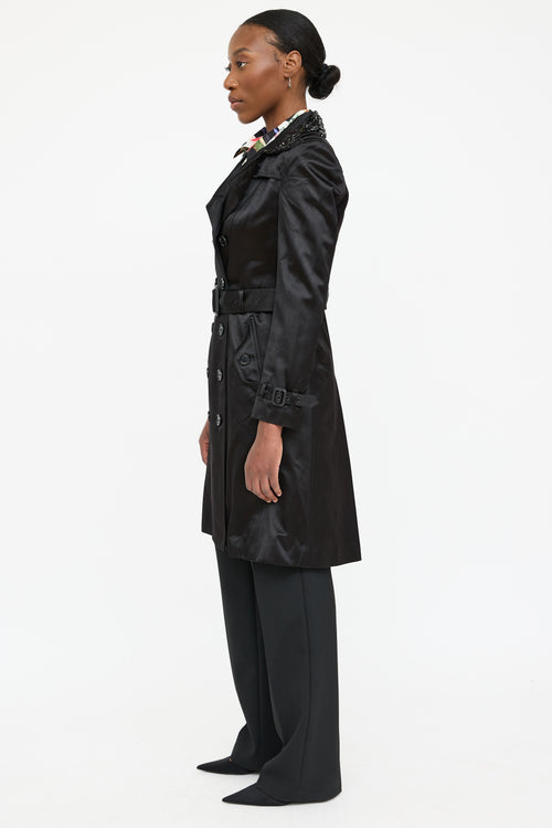 Burberry Satin Jewel Trench Coat