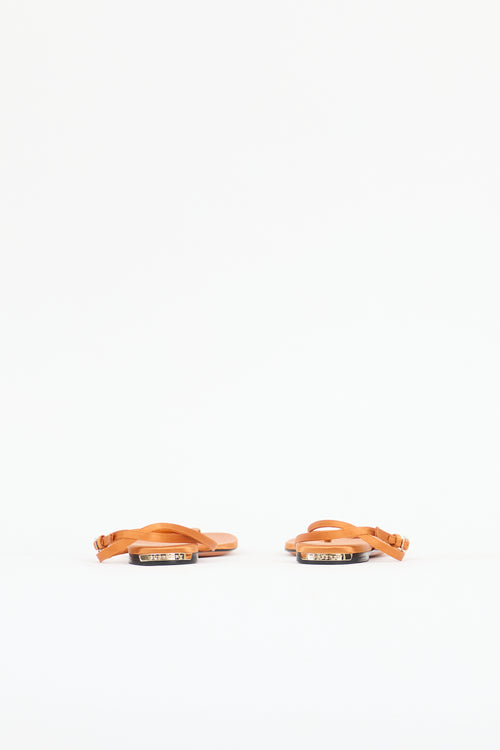 Burberry Satin T-Strap Sandal