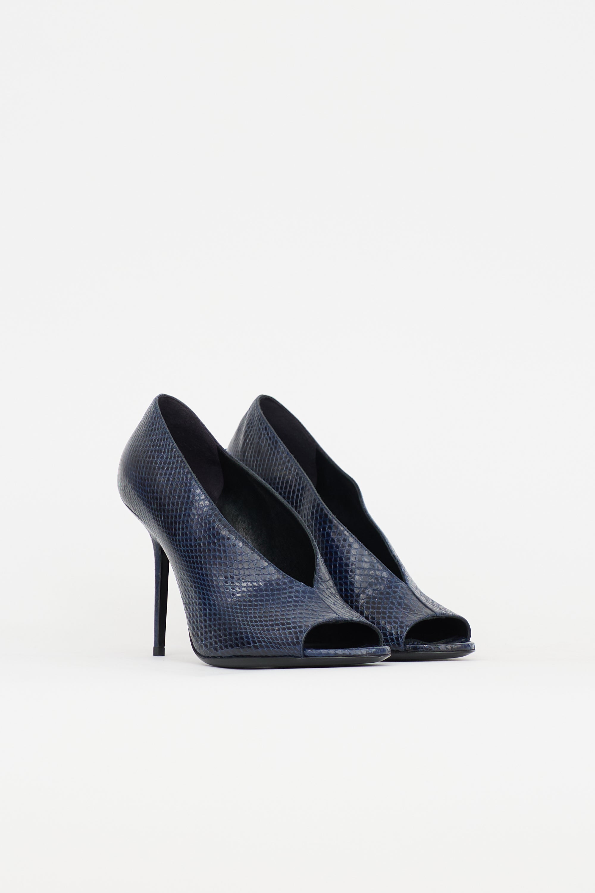 Burberry Leather Peep Toe Heel