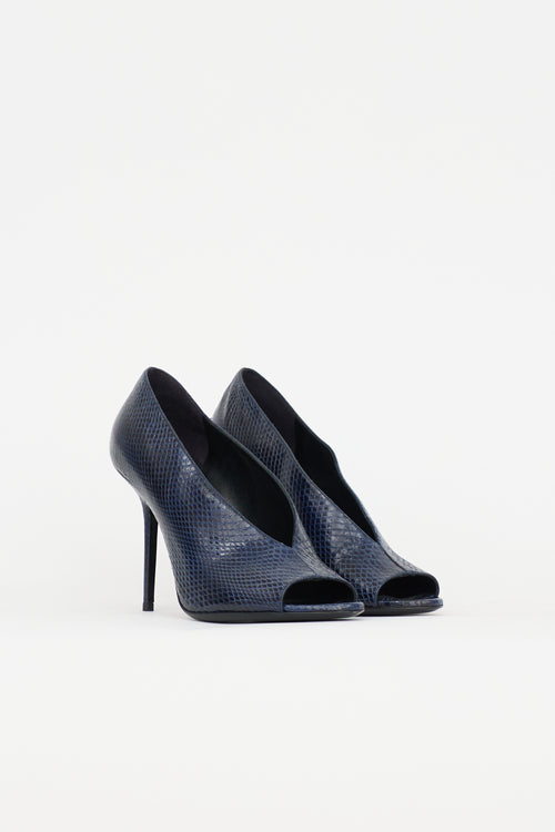 Burberry Leather Peep Toe Heel