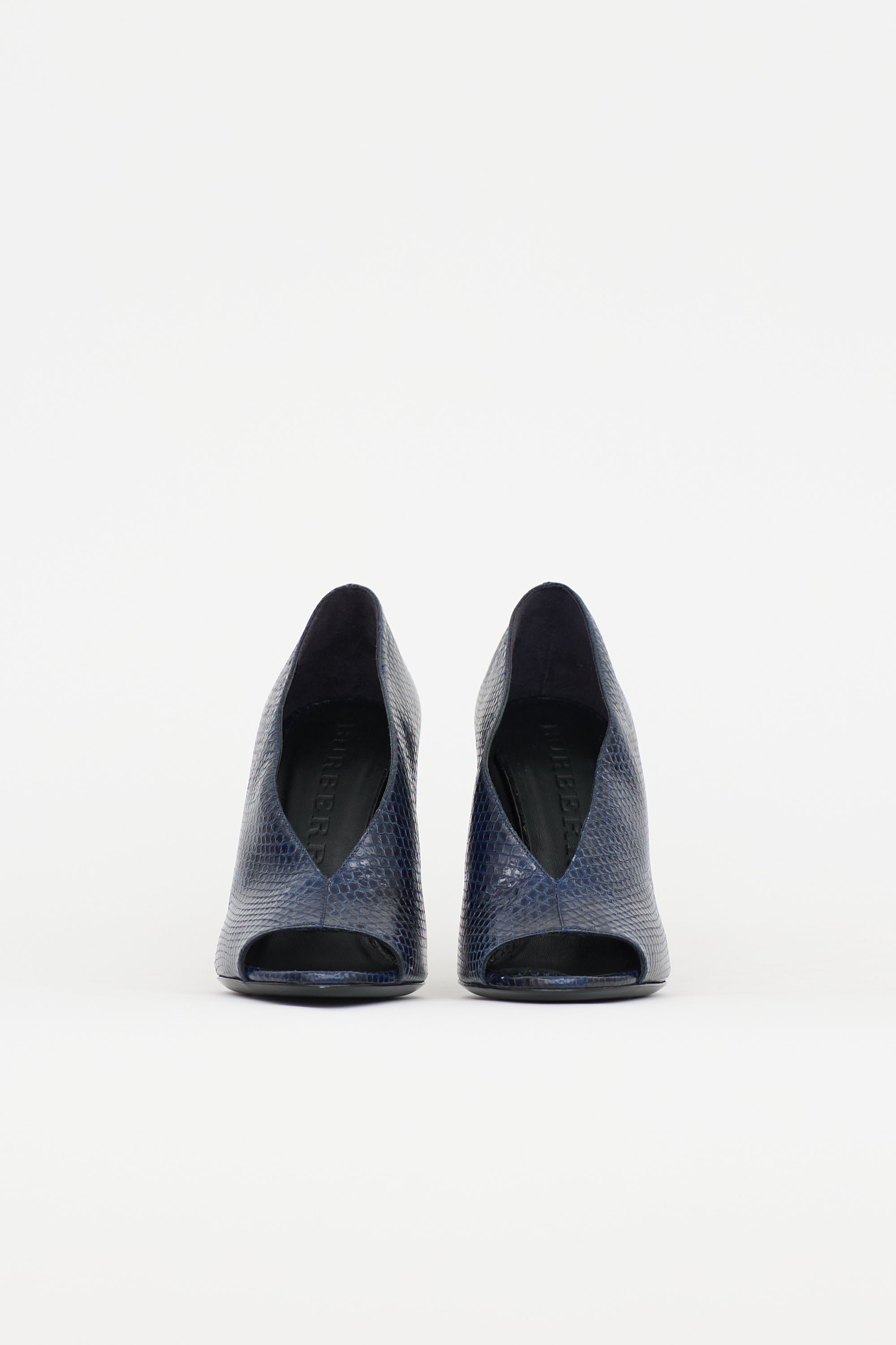 Burberry Leather Peep Toe Heel