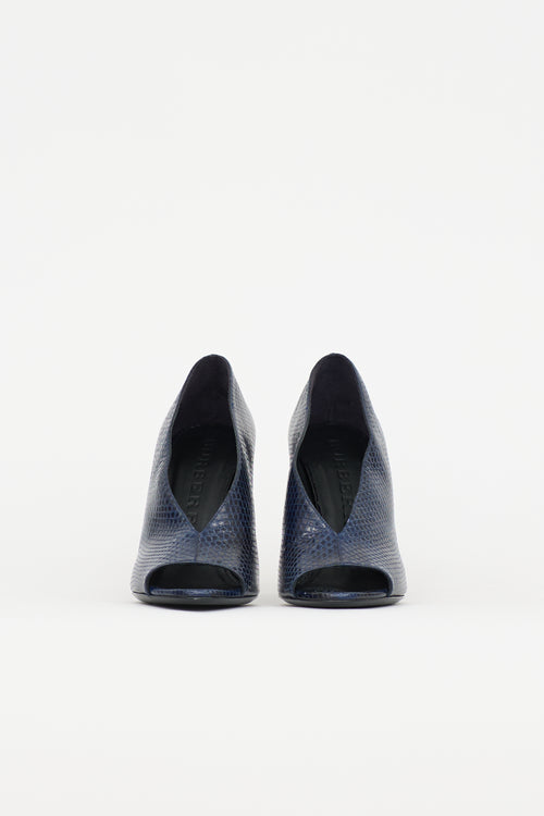 Burberry Leather Peep Toe Heel