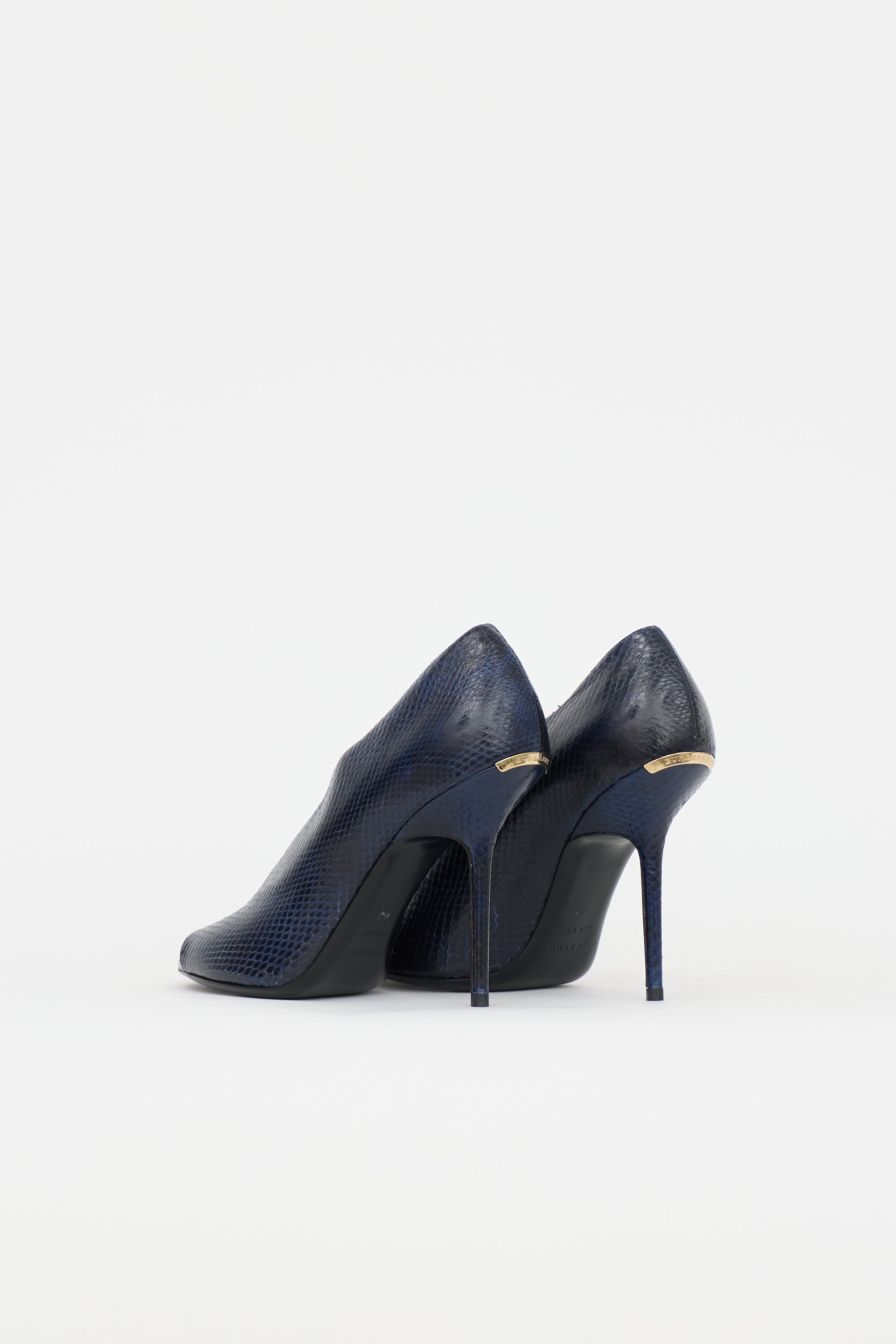Burberry Leather Peep Toe Heel