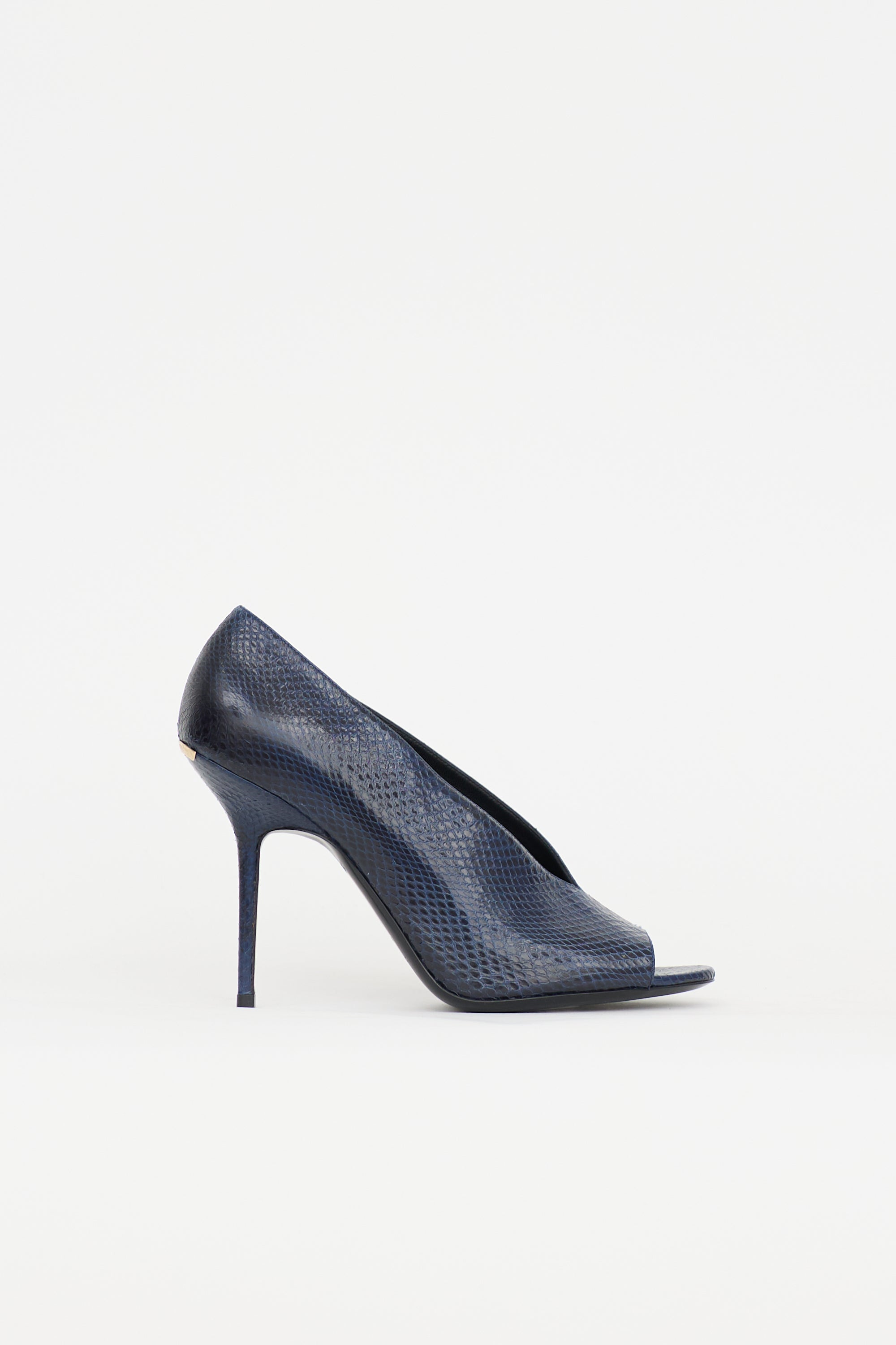 Burberry Leather Peep Toe Heel