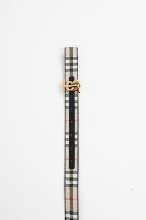 Burberry TB Check Reversible Belt
