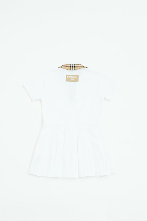 Burberry Kids Cotton Pleated Polo Dress