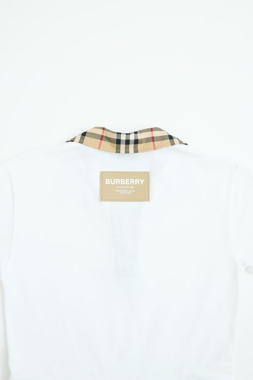 Burberry Kids Cotton Pleated Polo Dress